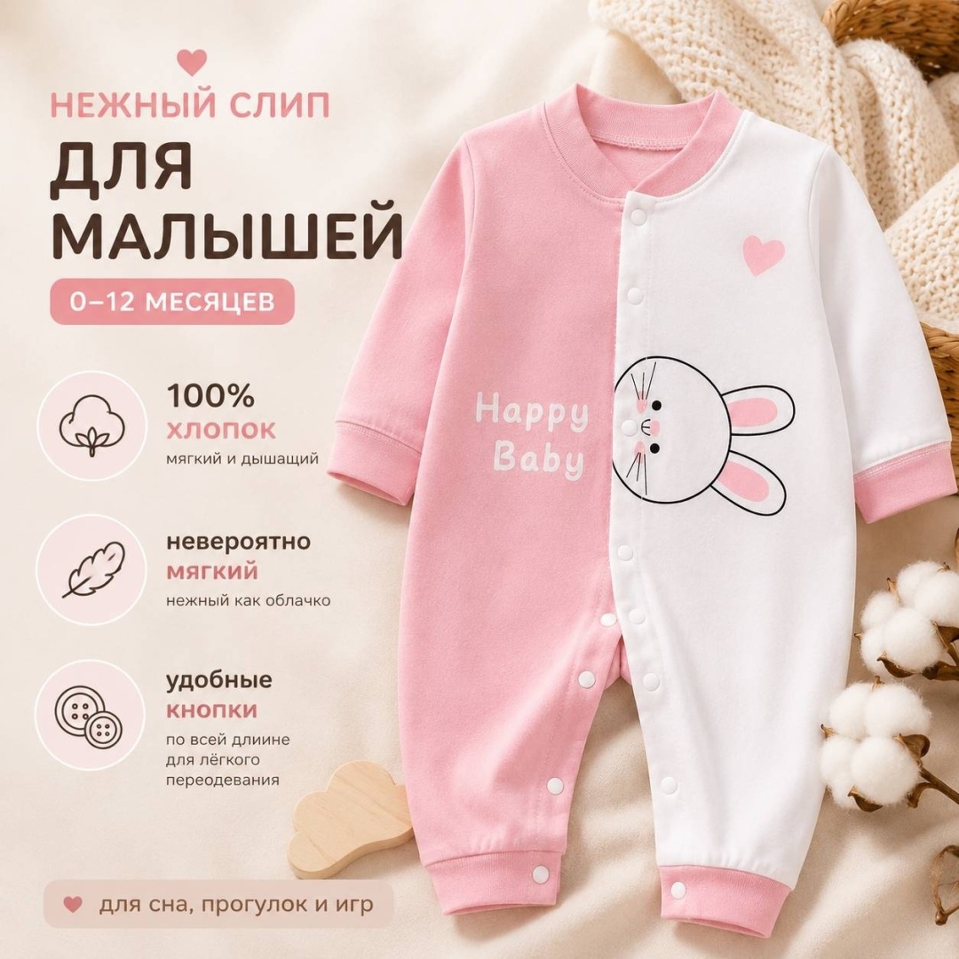 Слип VARDARIO белый, розовый