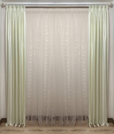 Портьеры Renaissance 300x270 см 2 шт, атлас, молочный
