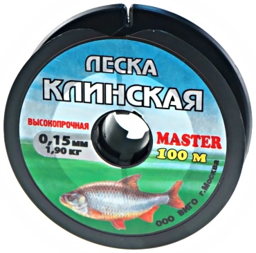 Леска Клинская монофильная Мастер 0.15 мм зеленый