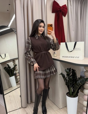 Костюм повседневный DIN DIN коричневый