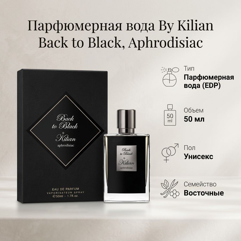 By Kilian Back to Black, Aphrodisiac парфюмерная вода EDP 50 мл, унисекс
