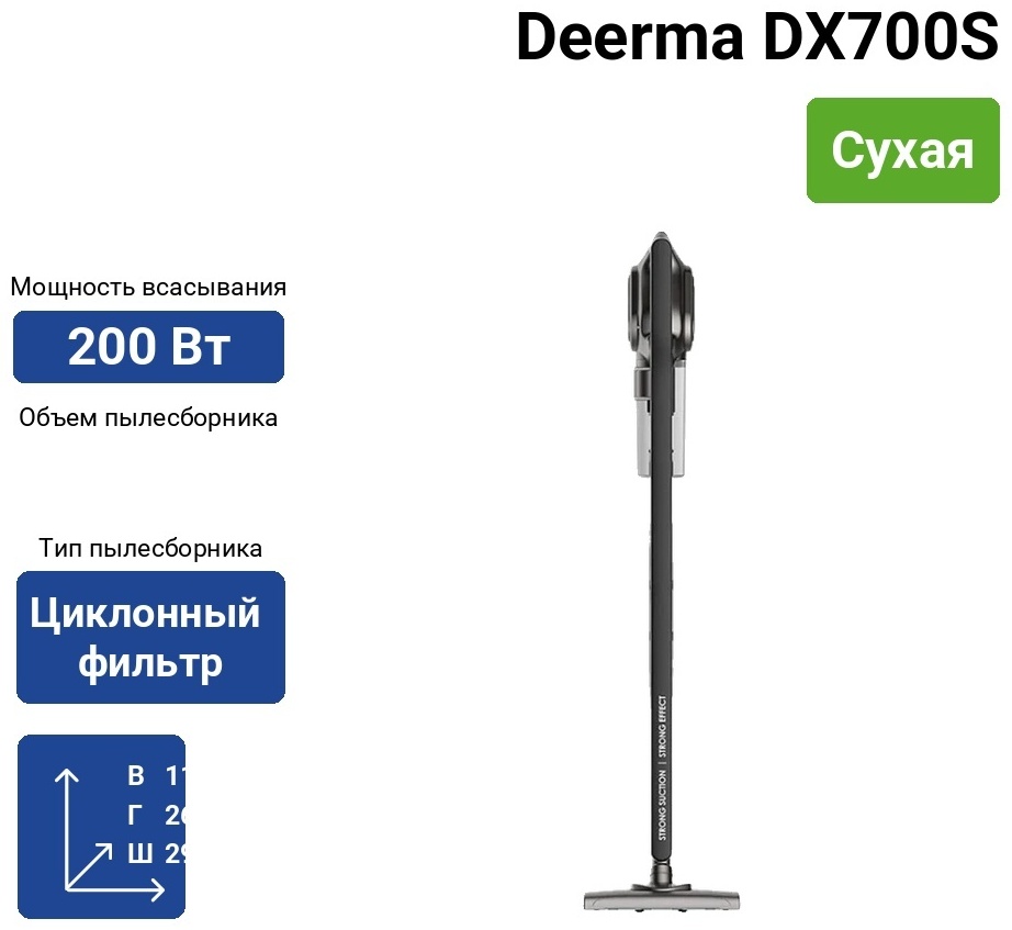 Пылесос Deerma DX700S черный