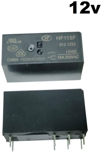 Реле управления HF115F AC/DC 220 В 16 А, кол-во фаз : 1