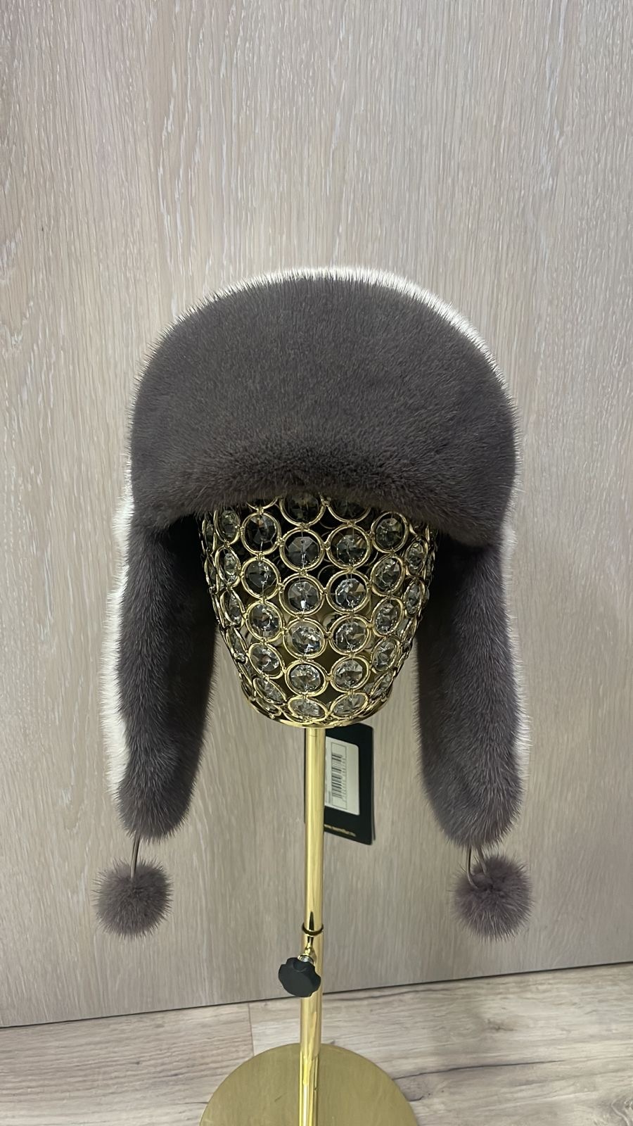 Ушанка SemiFur размер 56, 57, 58, 59, бежевый, шоколадный