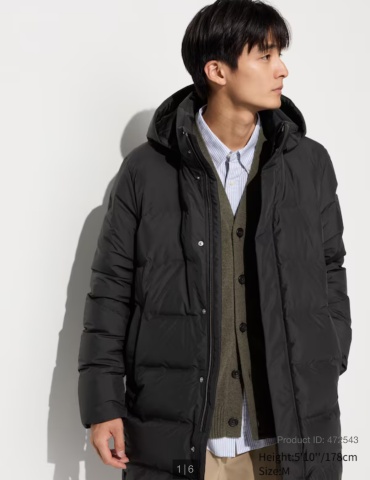 Пуховик Uniqlo черный