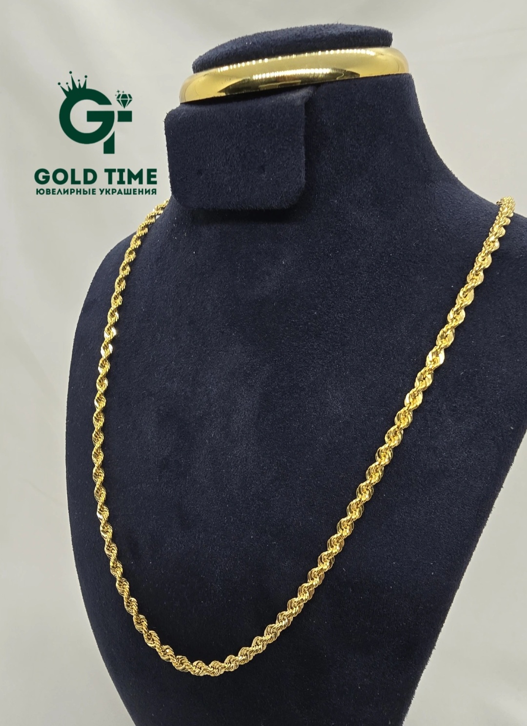 GOLD TIME 589450260 длина 55 см, вес 4 г золото, плетение веревка