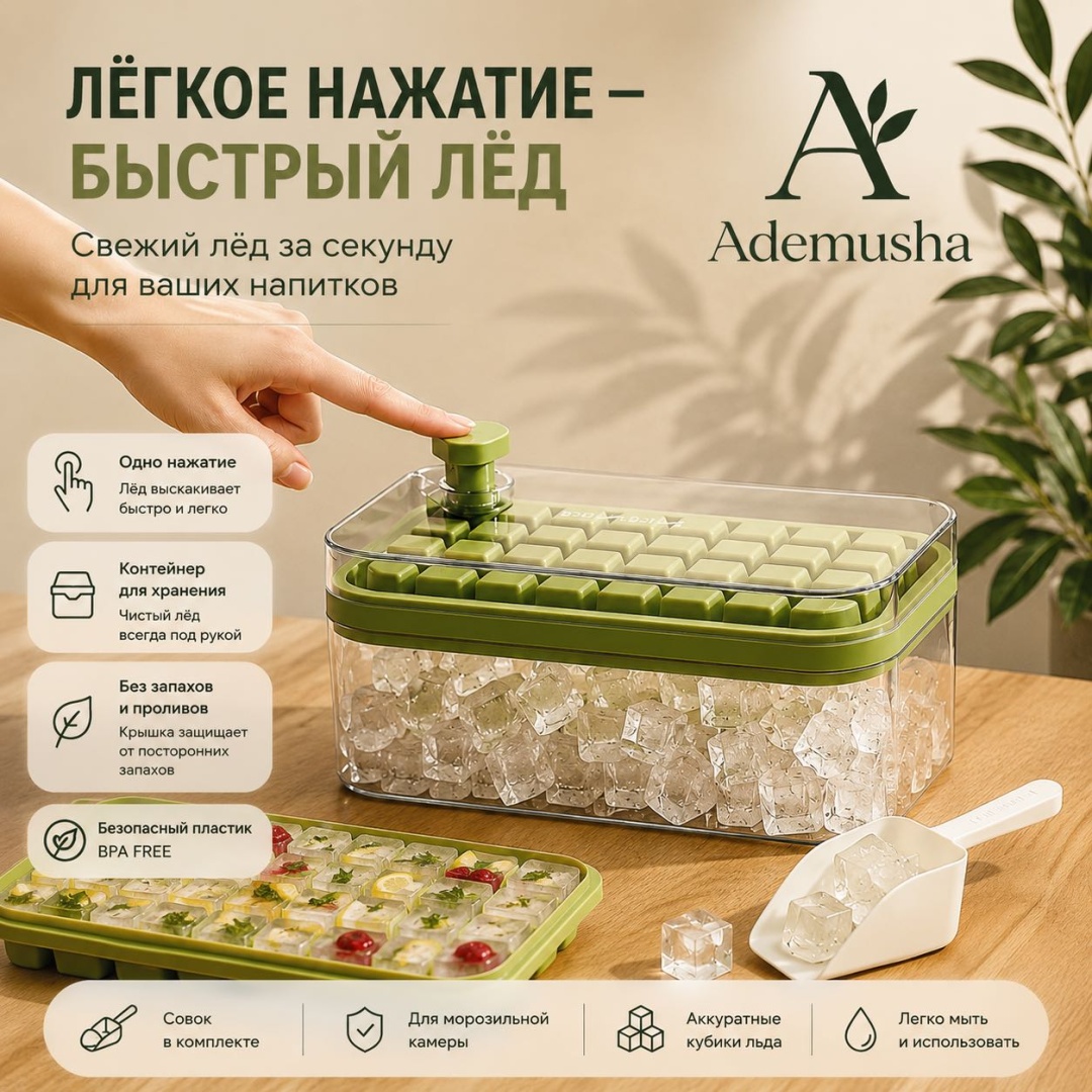 Для льда Adм Ice Box 64, пластик, полипропилен