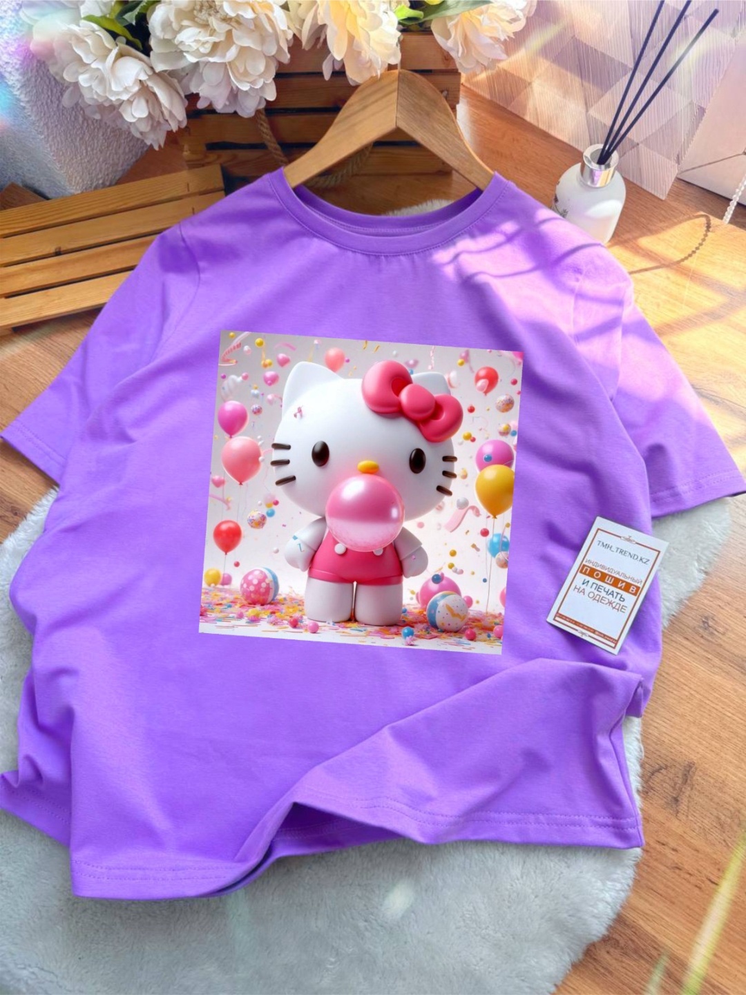 Футболка Хелоу Кити Hello Kitty TMH_TREND.KZ TMH_TREND.KZ сиреневый