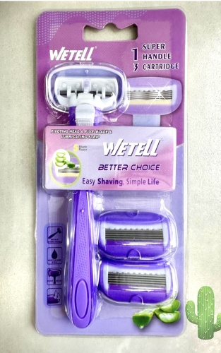 Wetell Better Choice бритвенный станок 1 шт + сменные кассеты 2 шт
