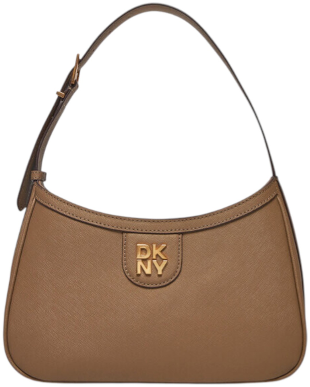 Поясная сумка DKNY натуральная кожа, полиуретан коричневый 4 л