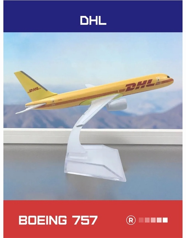 Коллекционная модель Самолет Kuvert B757 DHL 16 см 1:400