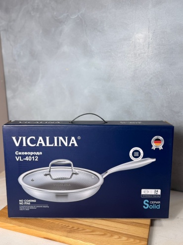 Сковорода VICALINA 24 см с антипригарным покрытием, нержавеющая сталь