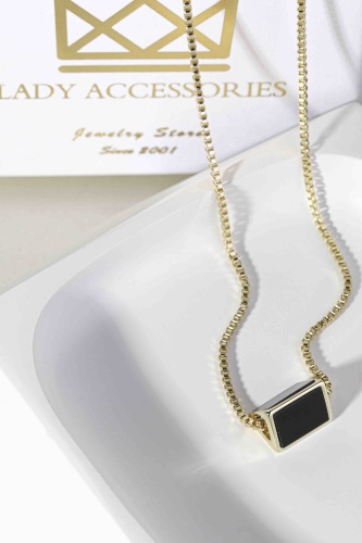 Цепь Lady accessories длина 45 см бижутерный сплав эмаль