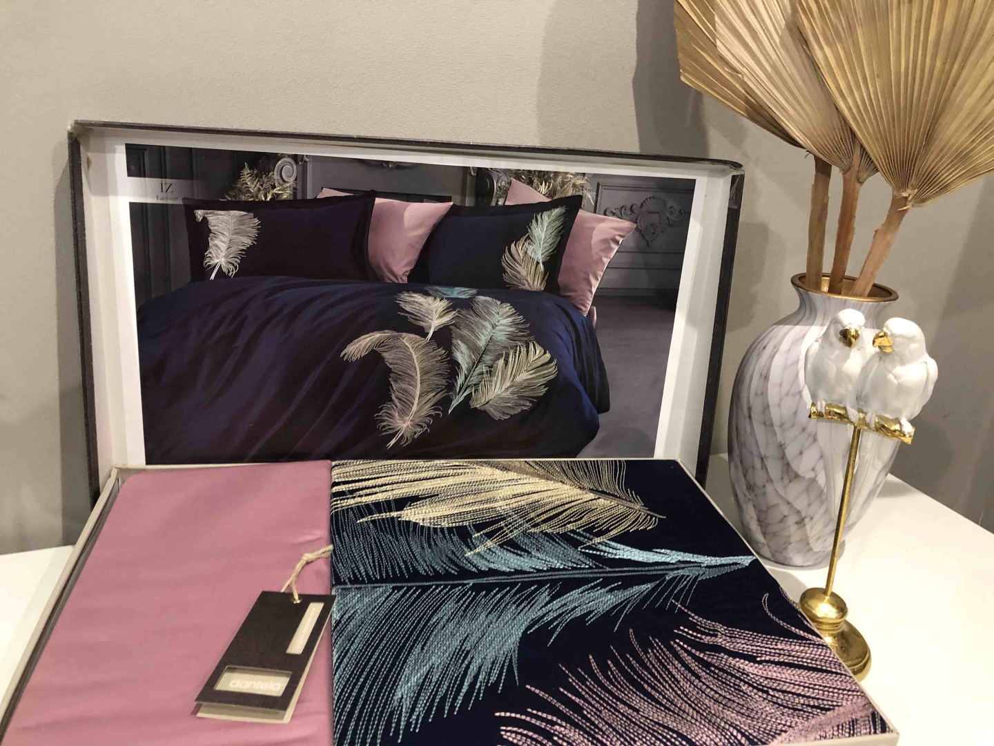 Комплект Dantela IZ Satin deluxe 2-спальный сатин, 4 наволочки: 50x70 см, 60x80 см