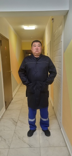 Хлопковый халат черный