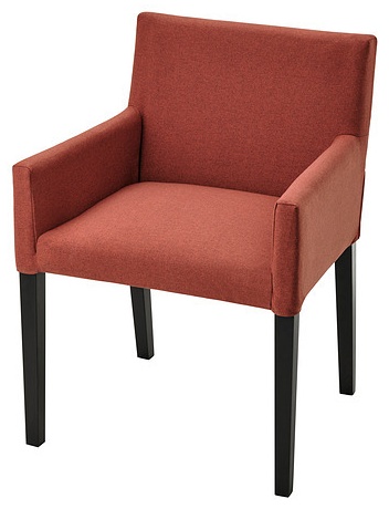 Стул IKEA MÅRENÄS, 81x59x56 см, черный, красный 1 шт.