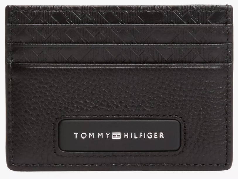 Картхолдер Tommy Hilfiger натуральная кожа черный