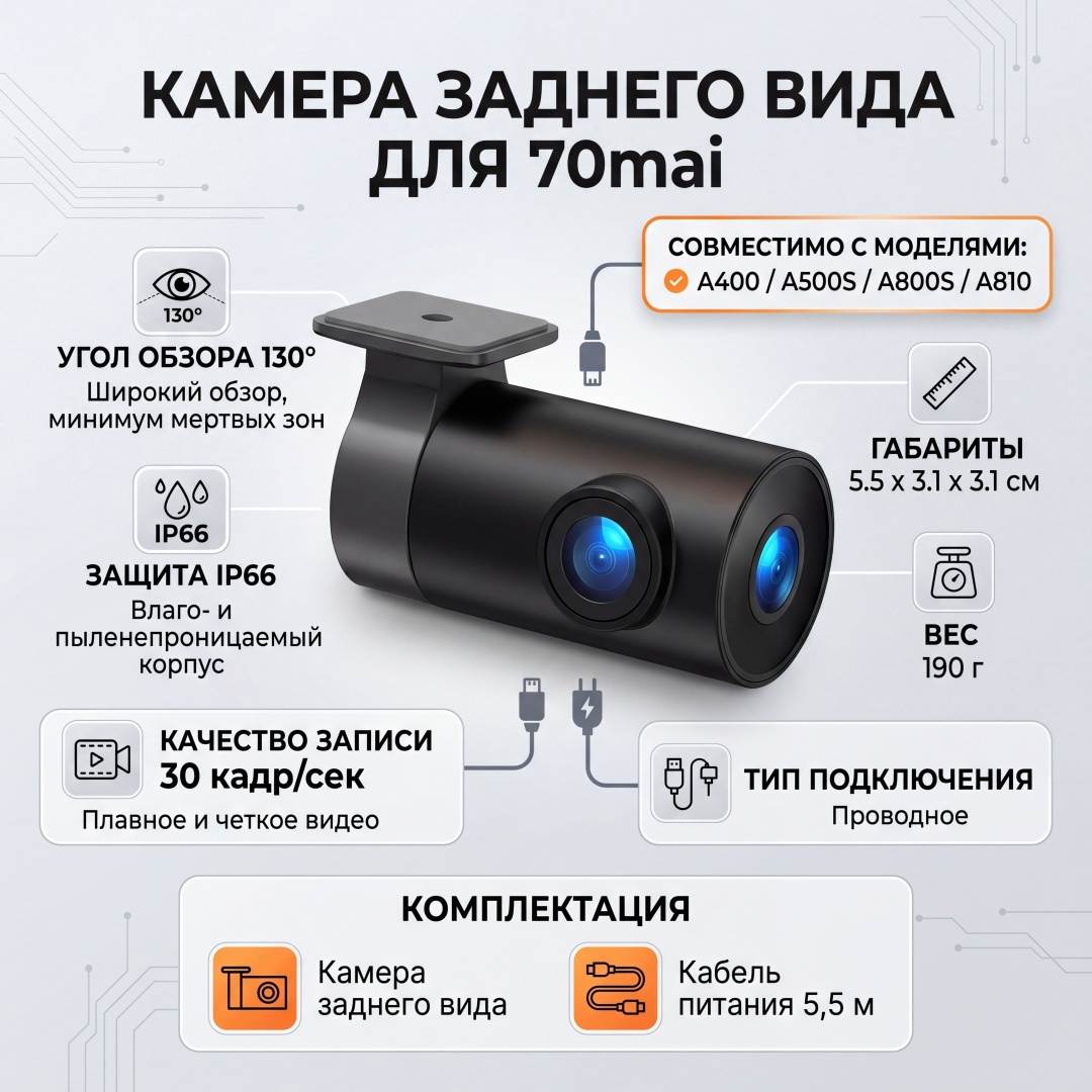 70mai камера Midrive RC12 камера заднего вида