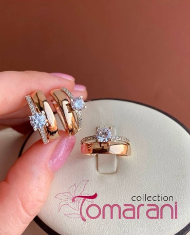 Tomarani collection BNB_TC_Двойка0088 вес 4.9 г золото, фианит