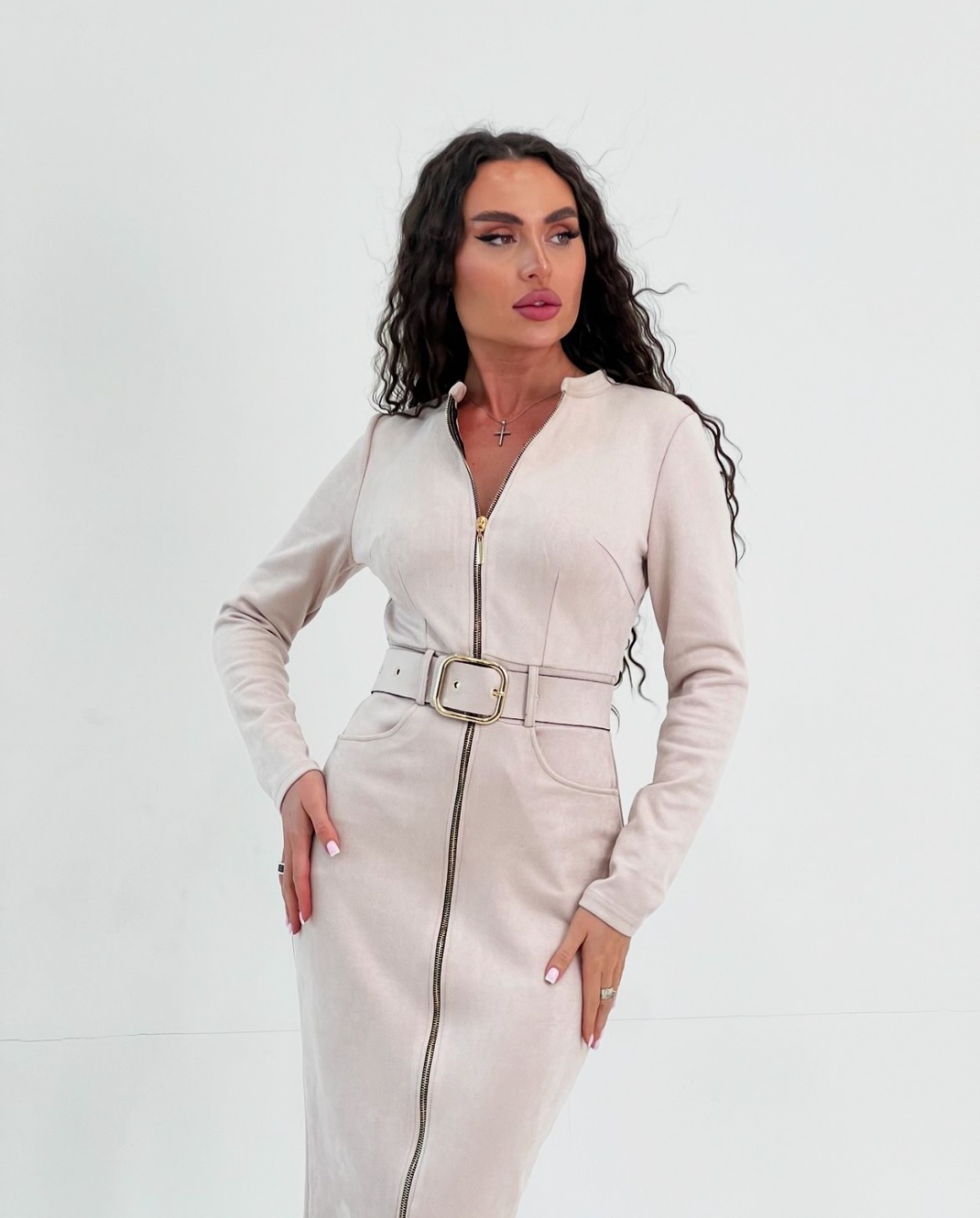 Повседневное платье KOKI FASHION бежевый