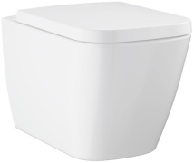 Подвесной унитаз GROHE BauEdge Ceramic с сиденьем, альпин-белый, санфаянс