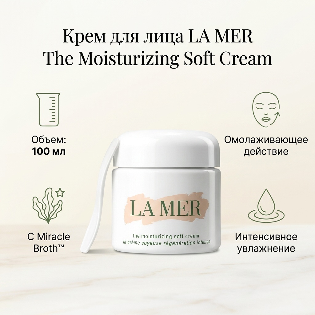 LA MER крем The moisturizing soft cream для лица 100 мл