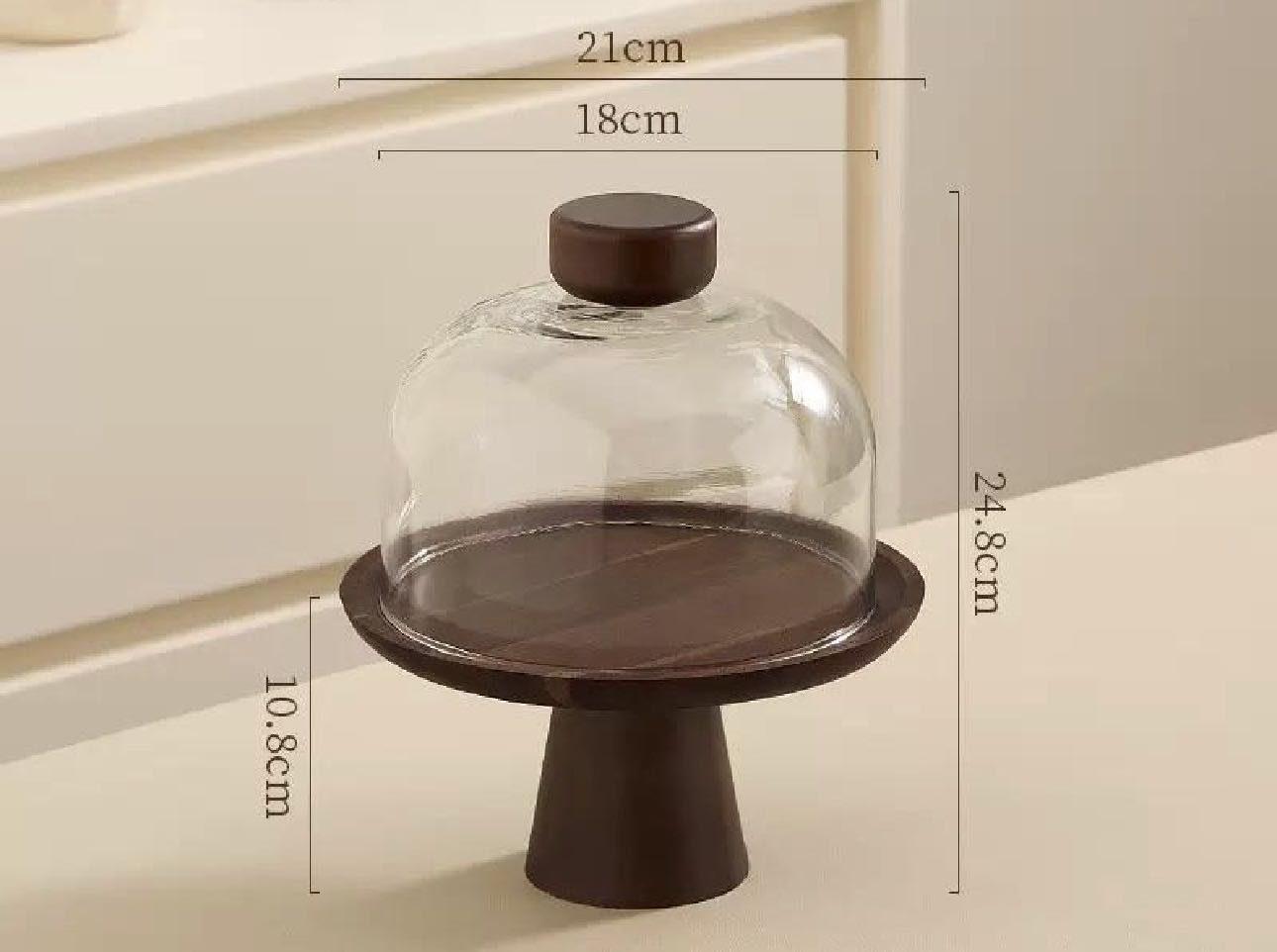 Поднос OMALI HOME M17575 прозрачный, коричневый