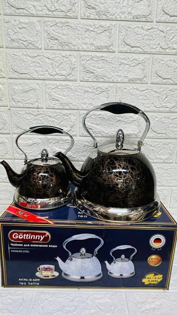 Чайник Gottiny SPL20241 3 л, нержавеющая сталь, эмаль