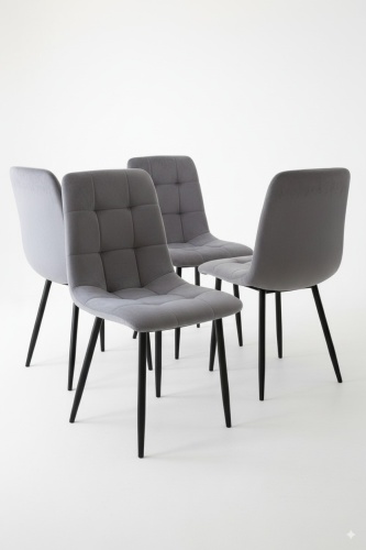 Стул DOMIFLO CHILL-GR-01, 86x45x37 см, серый 4 шт.