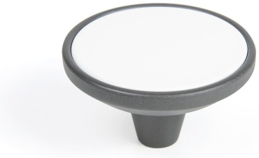 Ручка-кнопка Boyard RC521GR.1/W, ЦАМ, 25 мм, серый