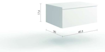 Тумба Askona Pronto, 40.3x17.6x30 см, белый