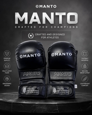 Manto Перчатки для единоборств 8842 черный S