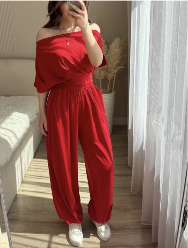 Костюм повседневный AS SHOP красный