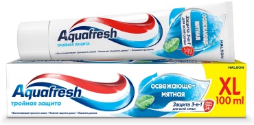 Aquafresh зубная паста Тройная защита освежающе-мятная 100 мл