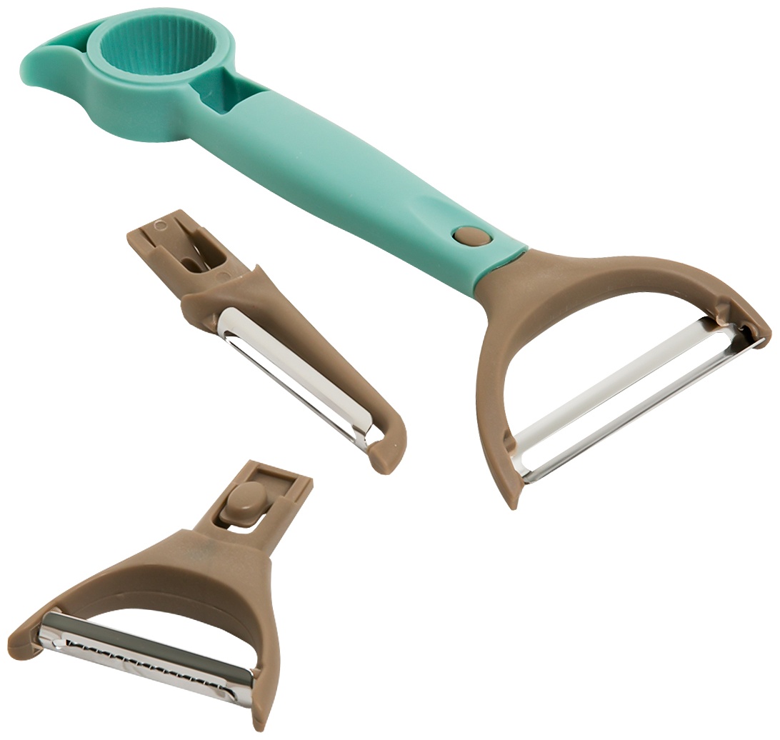 Овощечистка 2685 коричневый, голубой