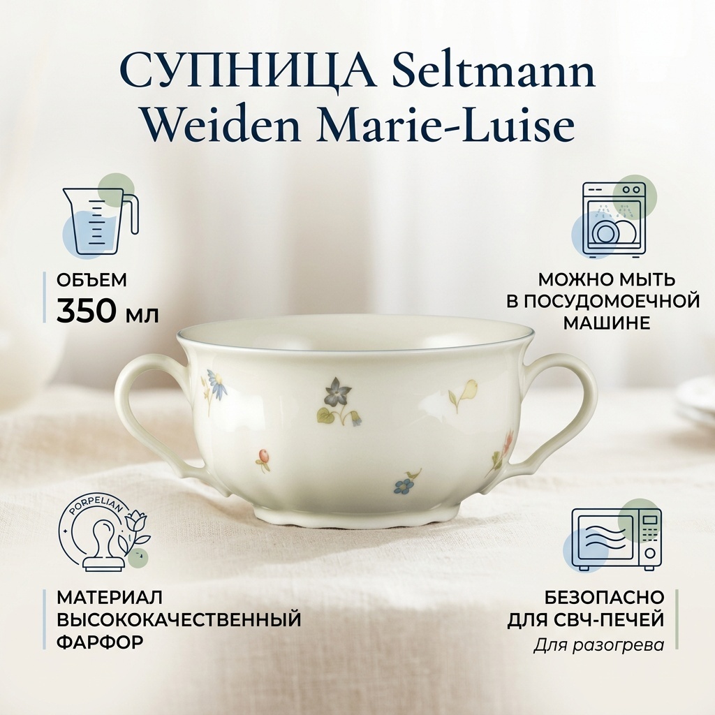 Супница Seltmann Weiden 16х11 см, фарфор, 1 шт