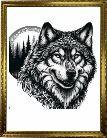 Ansa постер Wolf 33x43 см