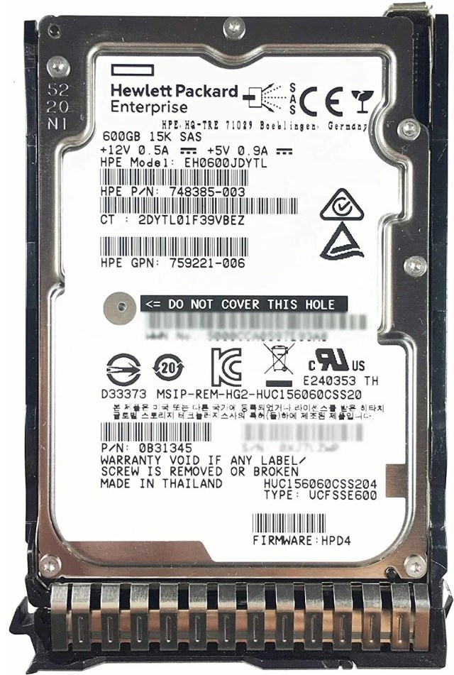 HDD HP 748385-003 600 Гб