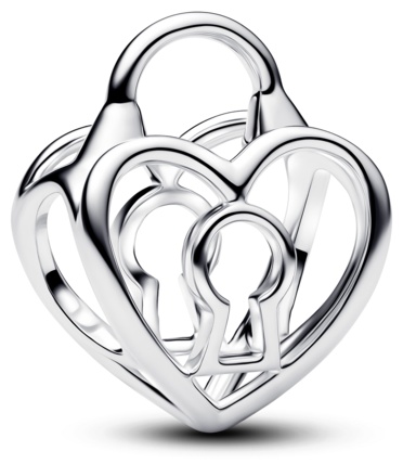 Шарм PANDORA «Ажурное сердце-замок» 794358C00 вес 0.79 г серебро, без вставок