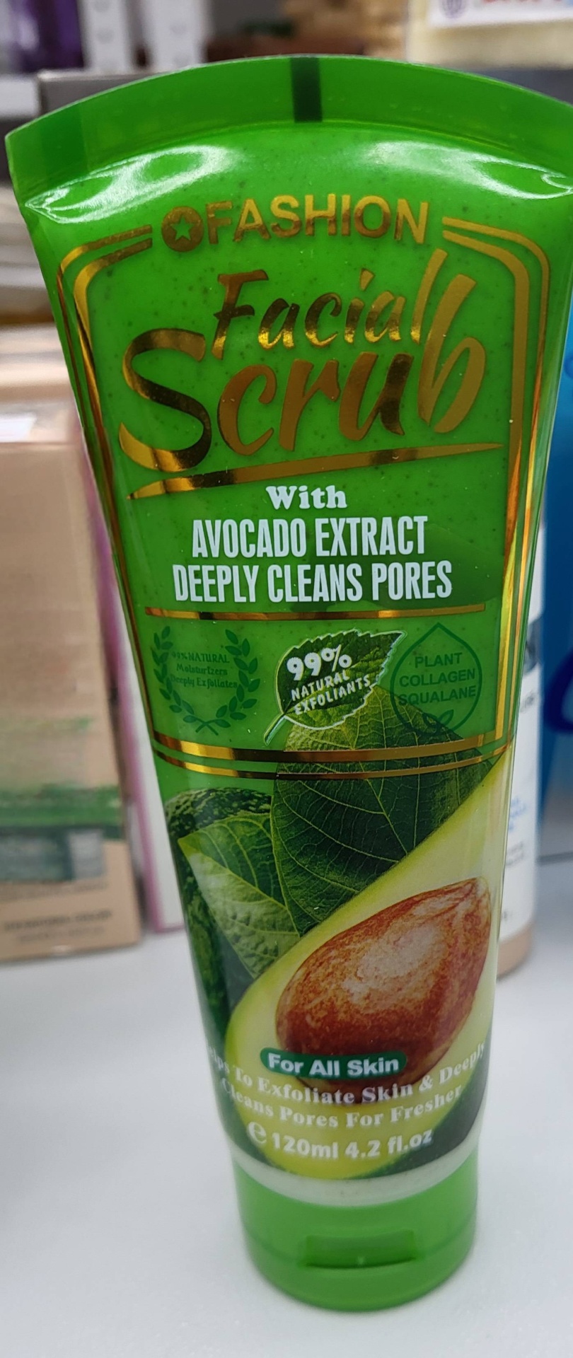 WOKALI скраб AVOCADO EXTRACT DEEPLY CLEANS PORES для лица 120 мл