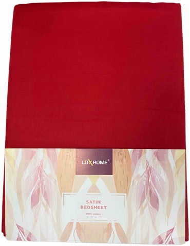 Простыня LUX HOME 240x260, хлопок, сатин