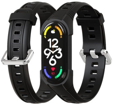 Ремешок MindStore для Xiaomi Mi Band 5, Mi Band 6, Mi Band 7 черный