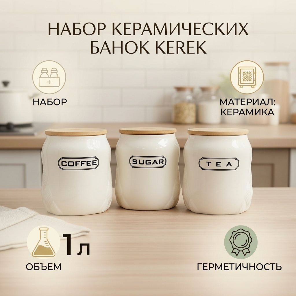 Банка Kerek.store.korday, керамика