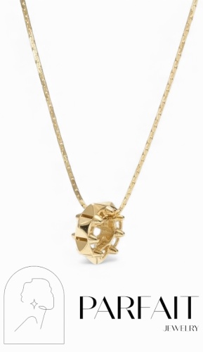 Колье PARFAIT JEWELRY PJ_Банан_Шипы_55_3 длина 55 см вес 4.75 г золото, без вставок
