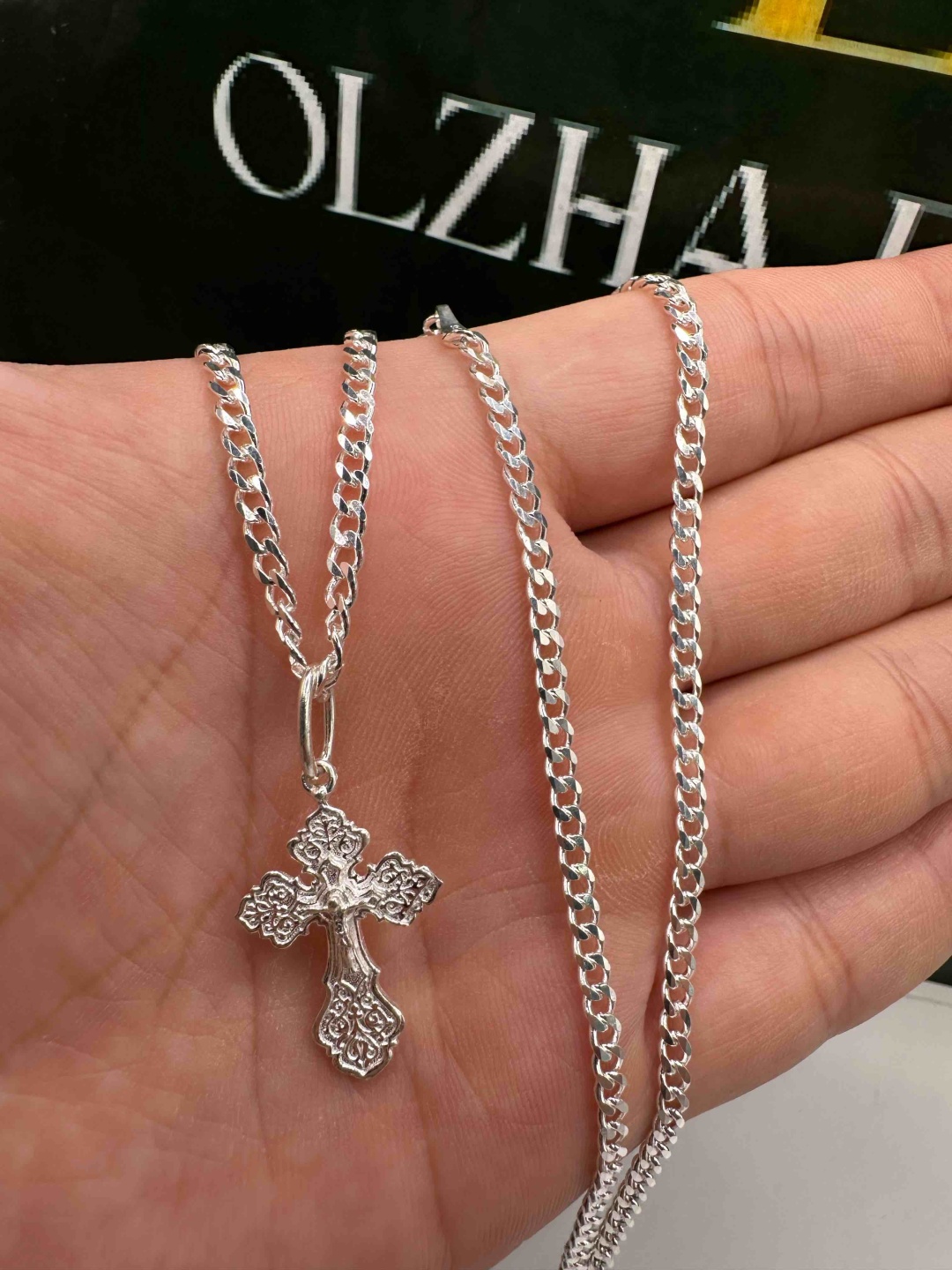 Колье OLZHA BRAND Bax длина 55 см вес 10.6 г серебро, без вставок