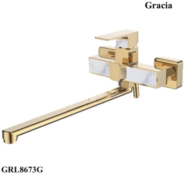 Смеситель для ванны Gracia GRL8673G, латунь, цвет золотой