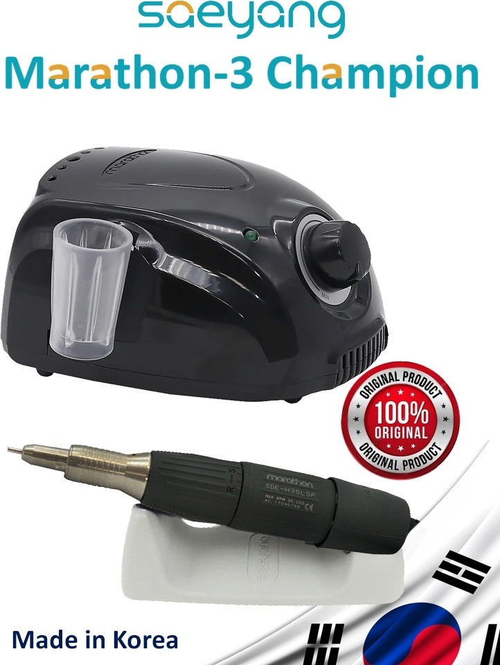 SAEYANG Marathon-3 Champion Black (черный) с ручкой Marathon SDE-H35LSP и подставкой для наконечника аппарат