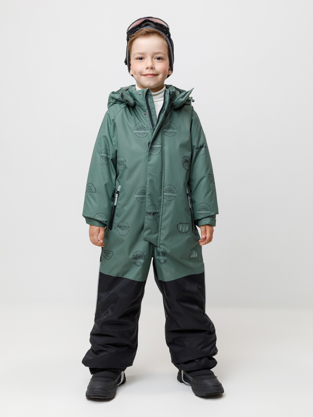 Комбинезон Crockid черный, зеленый