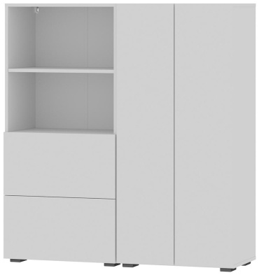 Комод Aiba Mebel Линат, 120x40x130 см, белый