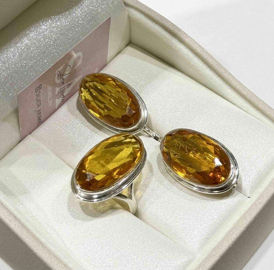Silver Aierke 058036659 вес 19 г серебро, цитрин